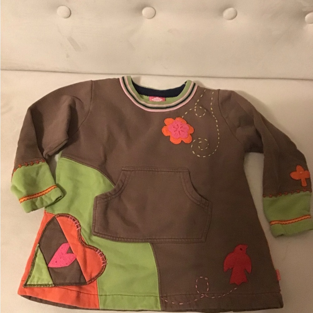 OILILY BROWN PATCHWORK TOP
